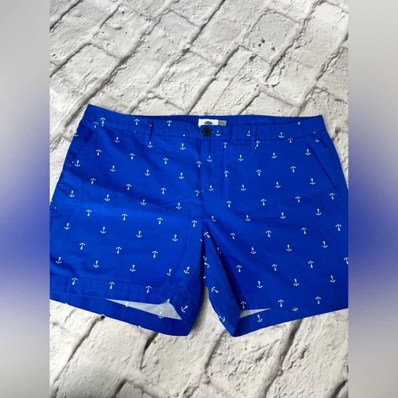Old navy women’s nautical print blue short size 16 - Picture 1 of 7